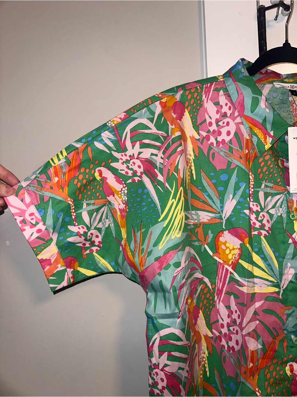 NWT‎ Michelle McDowell Size Small Tropical Button-Front Shirt Dress in - Picture 9 of 15